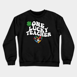 One Lucky Teacher St Patrick's Day Crewneck Sweatshirt